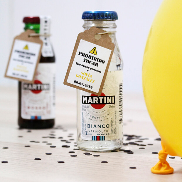 Miniaturas de Martini para regalar en despedida de soltera